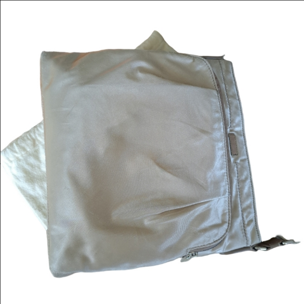 Tumi Creamy Metallic Shoulder / Crossbody Bag. Adjustable Strap.